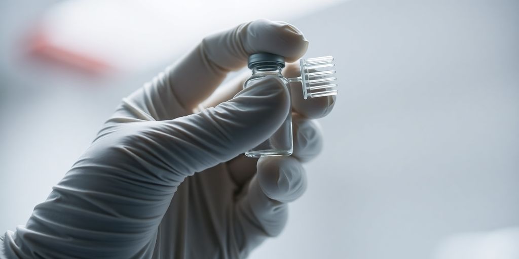 STD Test Montreal: Simple Guide to STI Testing 2 Close-up of a medical professional holding a small sample vial.